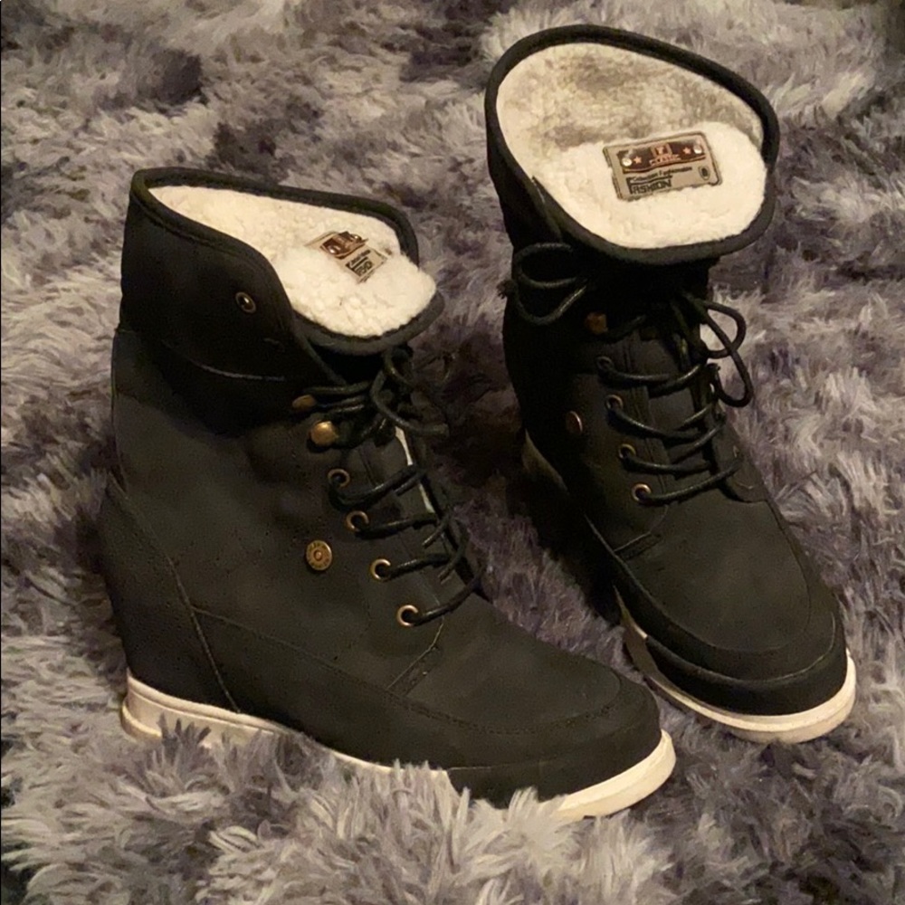 Lace up ankle boots